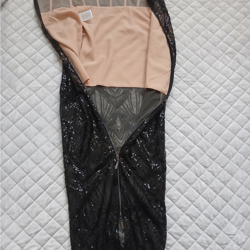 Bronx and Banco Strapless Black and Brown Dress - Picture 6 of 13